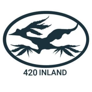 420 Inland Caregivers logo with a black bird and text on a white background