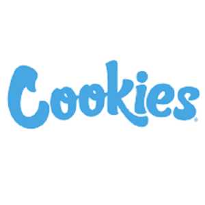 Cookies Chicago Dispensary logo with blue letters and a white background 