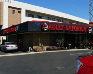 Front of Adult Emporium Kearny Mesa from the street