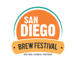 The San Diego Brew Festival logo with an orange sunset
