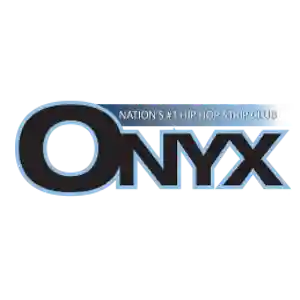 Club Onyx Houston logo with black letters on a white background 
