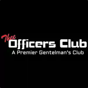 The Officers Club Jacksonville logo with white letters on a black background 