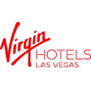 Virgin Hotels Las Vegas Logo with Red letters on a white background 
