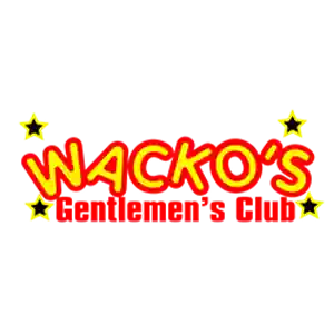 Wackos Jacksonville logo with yellow and orange letters on a white background 